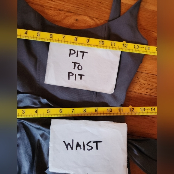 Cinq a Sept Grey Mini Dress Bow Wrap - Picture 8 of 10